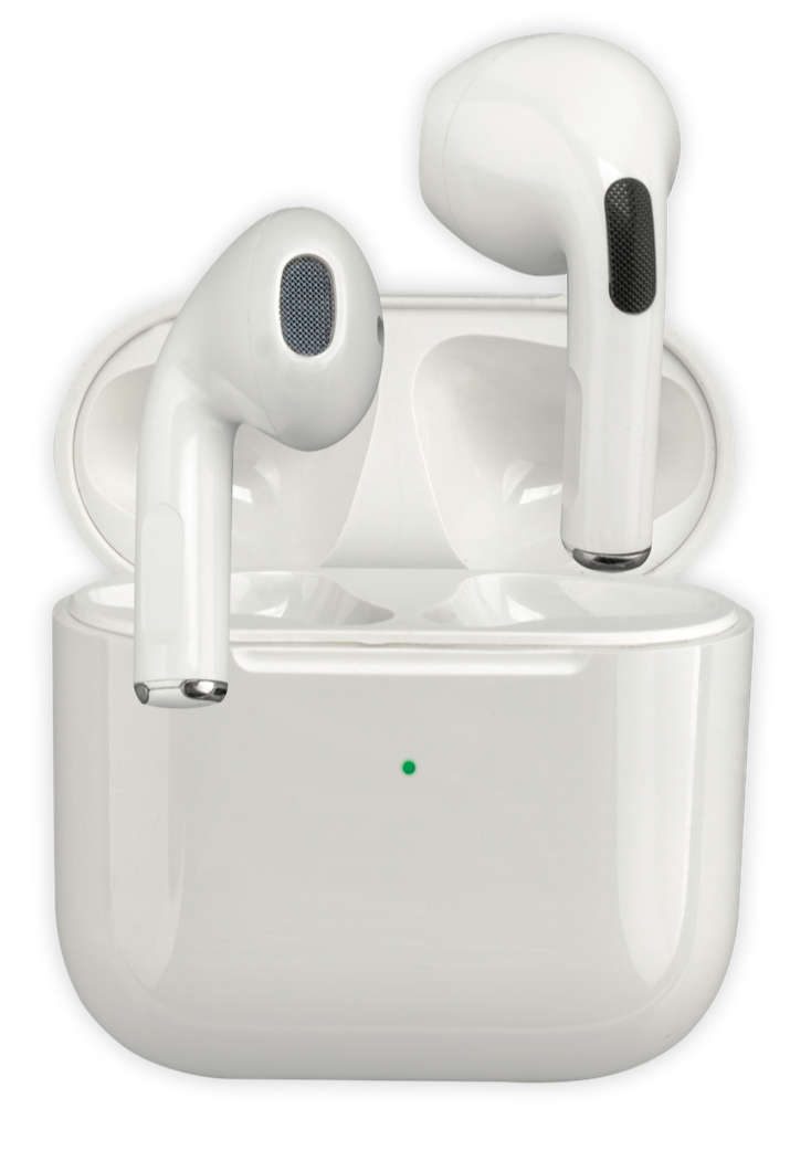 Tune Rhythm AuraPods Wireless Headphones ENC, White